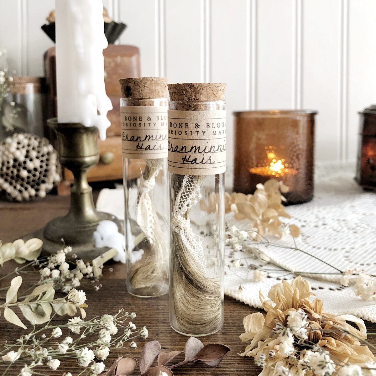 My Granminnie's Hair in Glass Vial – No. 02