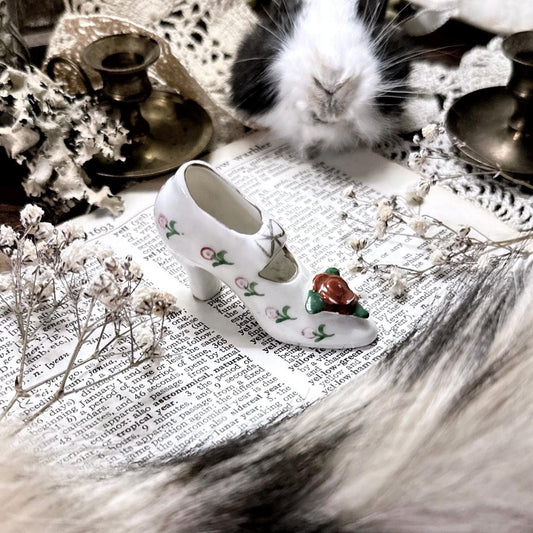 Vintage Bone China Shoe Figurine – No. 04