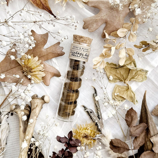 Vintage Doll Hair Curl in Glass Vial – No. 06, Walnut Brown