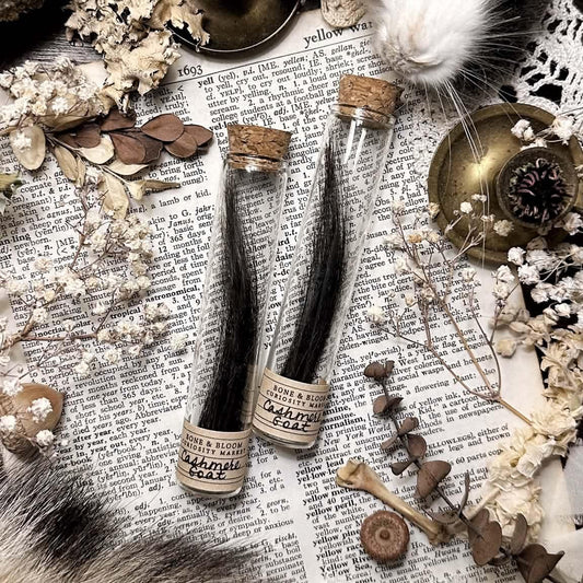 Real Cashmere Goat Hair in Glass Vial