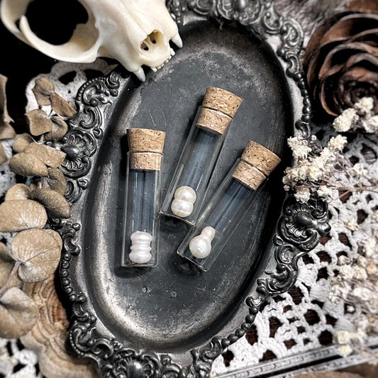 Real Strange Shaped Natural Freshwater Pearl in Glass Vial – No. 04