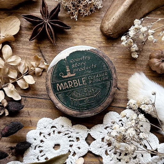 Vintage Marble Cleaner & Polish Metal Tin | Country Store Products Inc.
