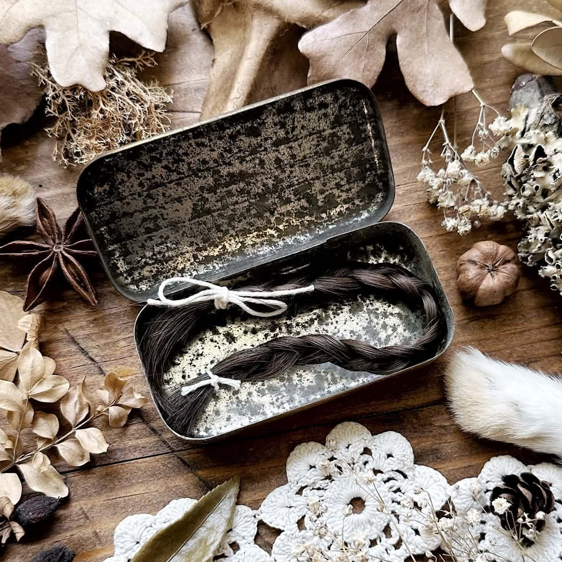 Real Human Hair Braid in Vintage Pastilles Tin – No. 04